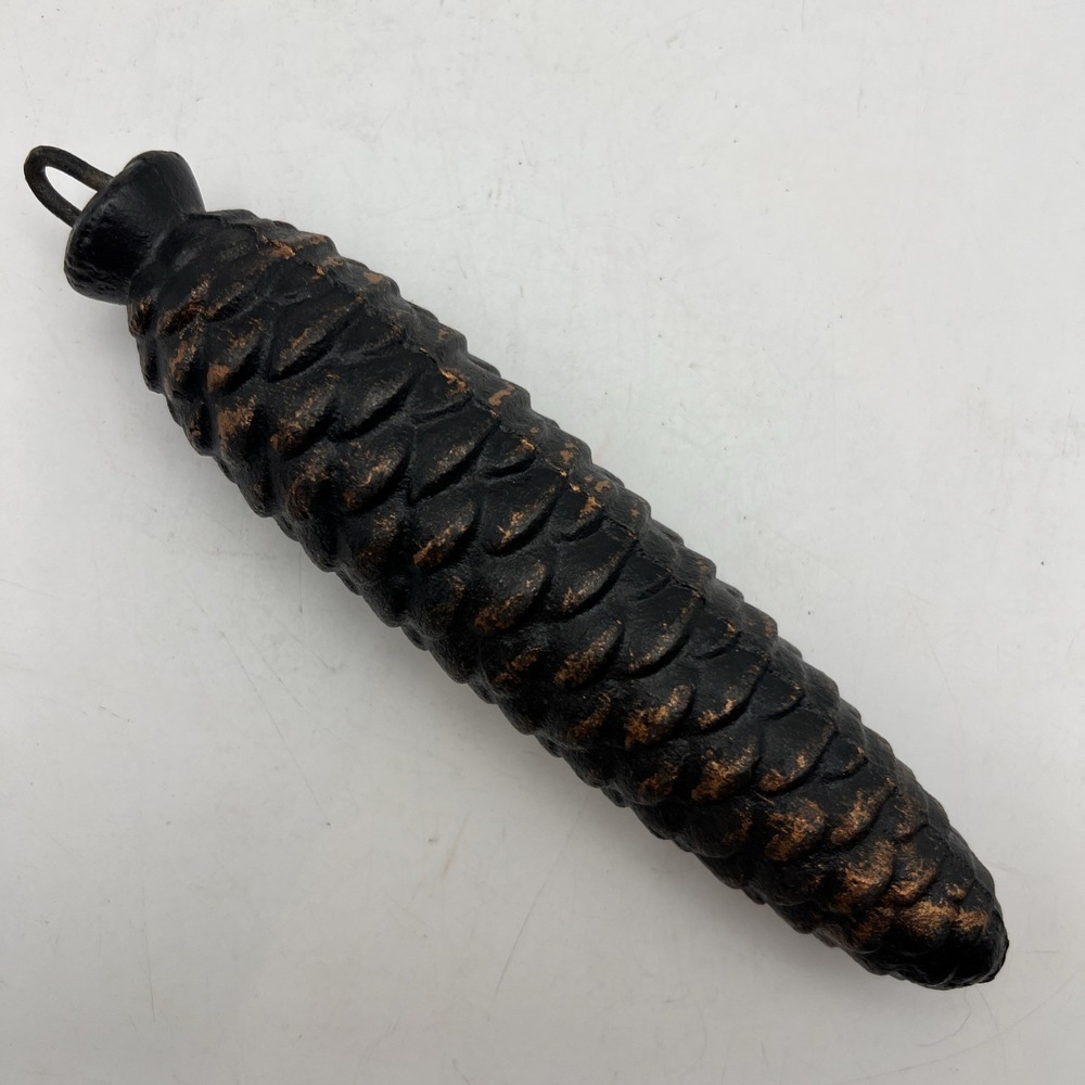 Vintage Heavy Cast Iron Cuckoo Clock Pine Cone Weight - Single 1260g / 2lb 9.6oz